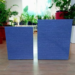 pot résine mi haute bleu  29cm*29*38cm